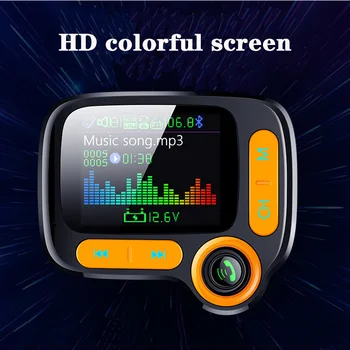 

New Car MP3 Bluetooth Player Large Color Screen Lossless Sound Quality Folder Play Car FM Transmitter Auto Parts XZ-108