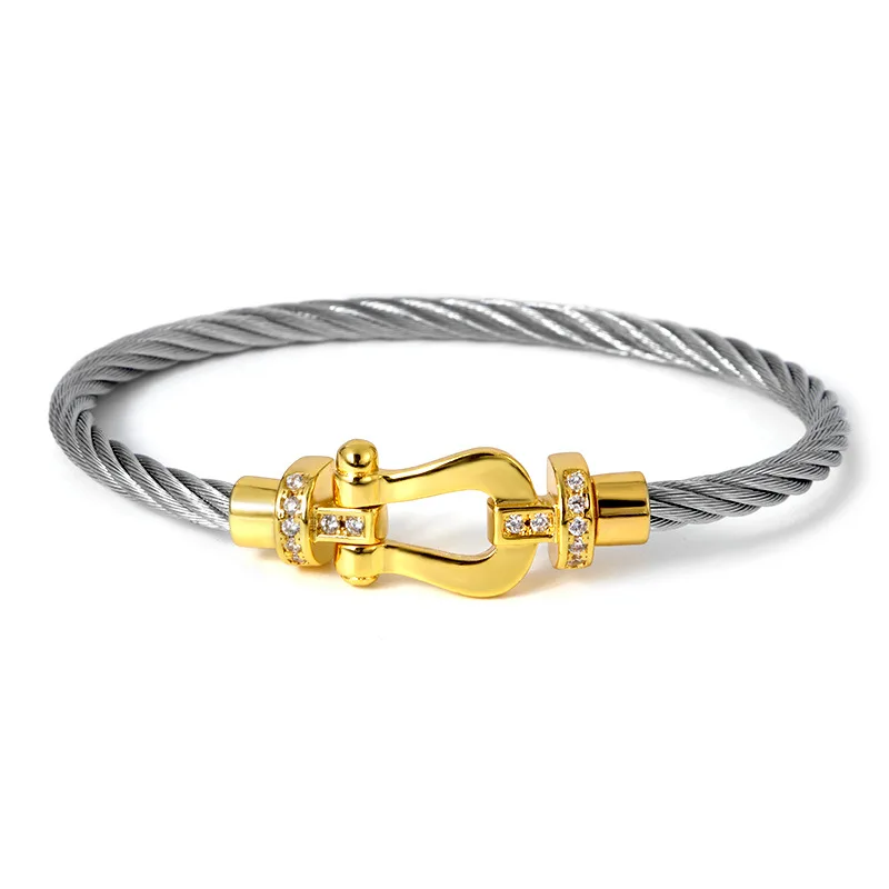 Hangke1989 браслеты унисекс femme homme bijoux бренд браслет для женщин ювелирные изделия из нержавеющей стали Браслеты mujer moda - Окраска металла: Black Gold