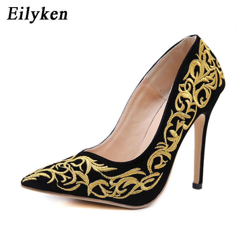 Eilyken/модные женские туфли-лодочки для торжеств и свадьбы; Новинка года; сезон весна-осень; пикантные туфли на высоком тонком каблуке с острым носком без застежки