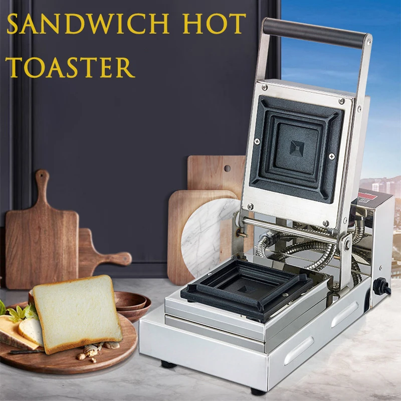 Toaster Hot Press Sandwich Maker Small Double Sided Toast Square Bread  Sandwich Temperature Control Commercial Breakfast Machine