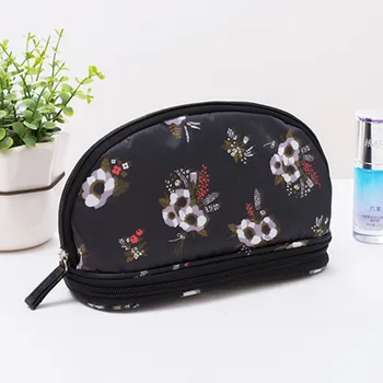 

Multi Use Makeup Bag Travel Floral Print Toiletry Waterproof Large Capacity Case Clutch Organizer Storage Double Layer Cosmetic