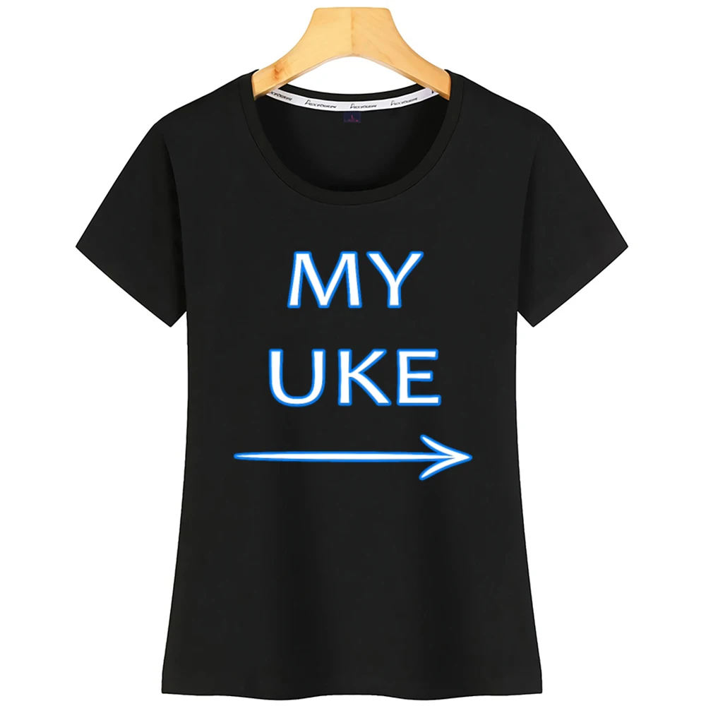 Женская футболка My Uke Grea для любителей аниме Yaoi с милыми надписями короткая