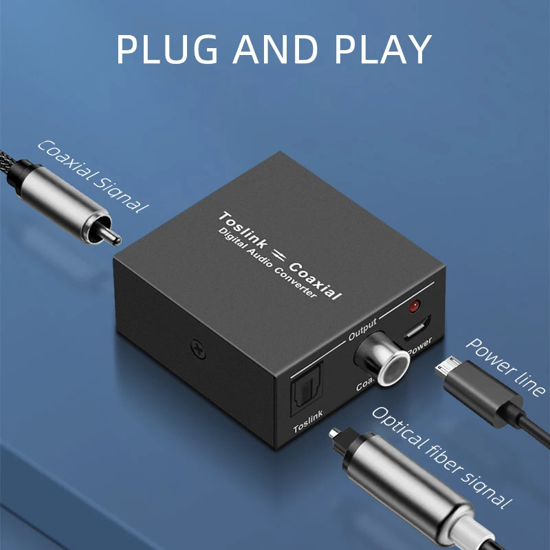Двунаправленный оптический spdif toslink к коаксиальному или аудио преобразователю