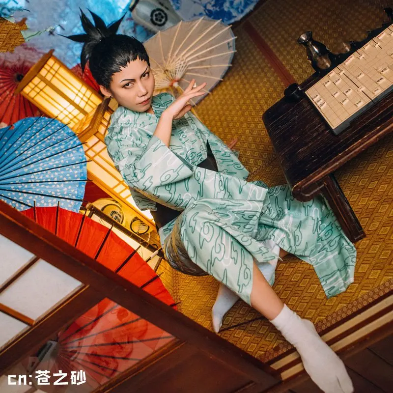 Аниме Наруто Косплей Nara Shikamaru костюмы кимоно для рождества Хэллоуин наряд
