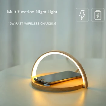 

Bedside Lamp Qi Wireless Charger LED Desk Lamp with Touch Control 3 Light Hues,Table Lamp Eye-caring Reading Light