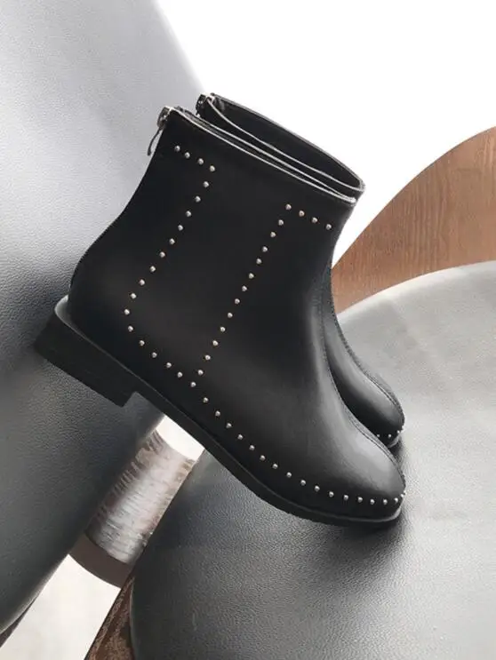 

Ankle Boots Women Shoes Woman Boots Fashion Chelsea Boots PU Short Boots Winter Boots2019 Winter New Short Fur Warm Boots X404