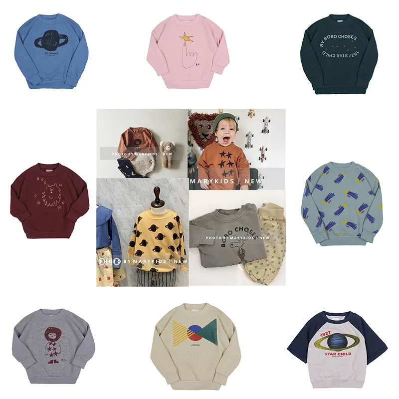 

2019 BC Kids AW New Arrivals Children Autumn Sweatshirt Fashion Print Toddler Boys Girls Tops Baby Winter Sweatshirts BC Kids