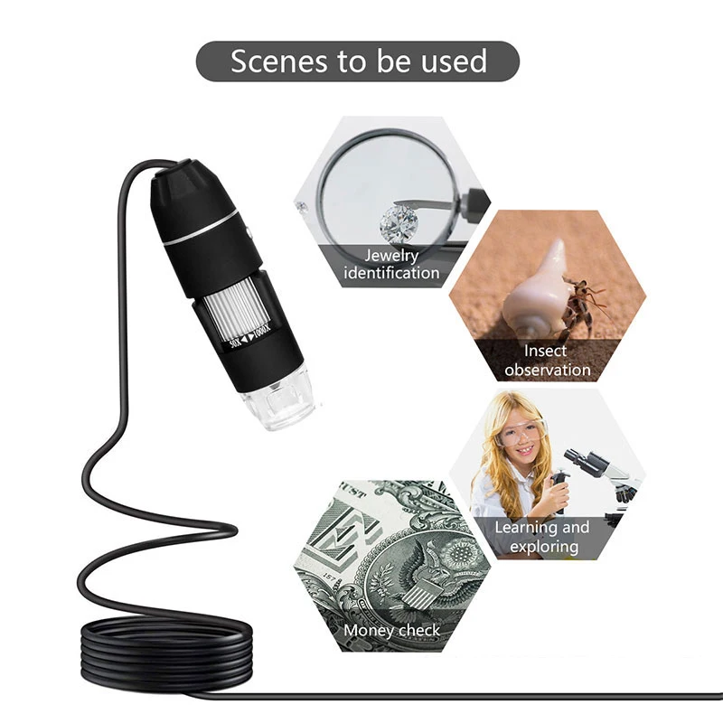 

3 in 1 0.3 mp Computers Inspection Digital Microscope Hand Held Endoscope Durable Monitoring Photos Endoscope Ear Cleaning Tool