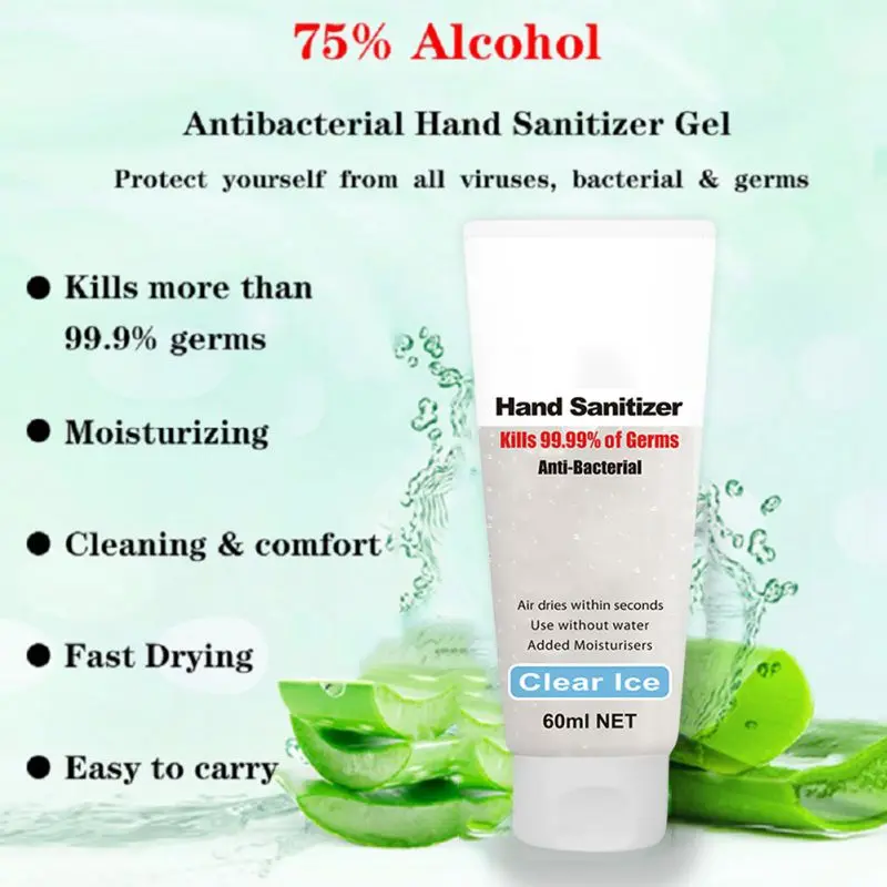 No-wash Disinfecting Hand Wash Gel Quick-drying Disposable Sanitizer 60ML | Мать и ребенок