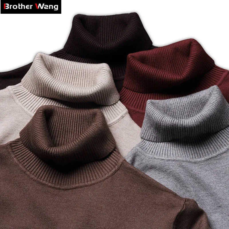 

9-color Turtleneck Sweater Male 2019 Autumn and Winter New Style Fashion Casual Slim Fit Solid Color Warmth Pullover Male Brand