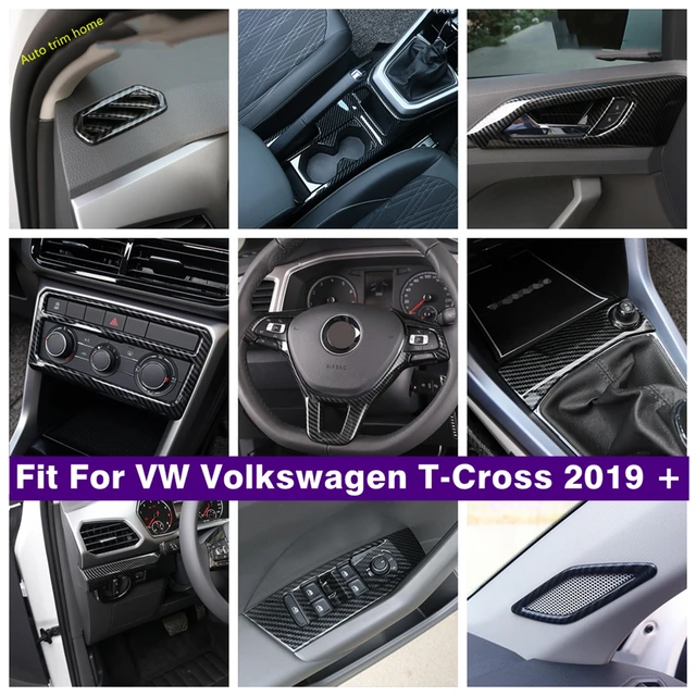 Accessories Door Handle Bowl Pillar A Speaker Lights Control Panel Cover  Trim For Vw T-cross T Cross 2019 - 2022 Carbon Fiber - Interior Mouldings -  AliExpress