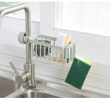 

porta escova de dente para banheiro Kitchen Sink Faucet Sponge Soap Cloth Rack Storage Organizer Holder Shelf для кухни