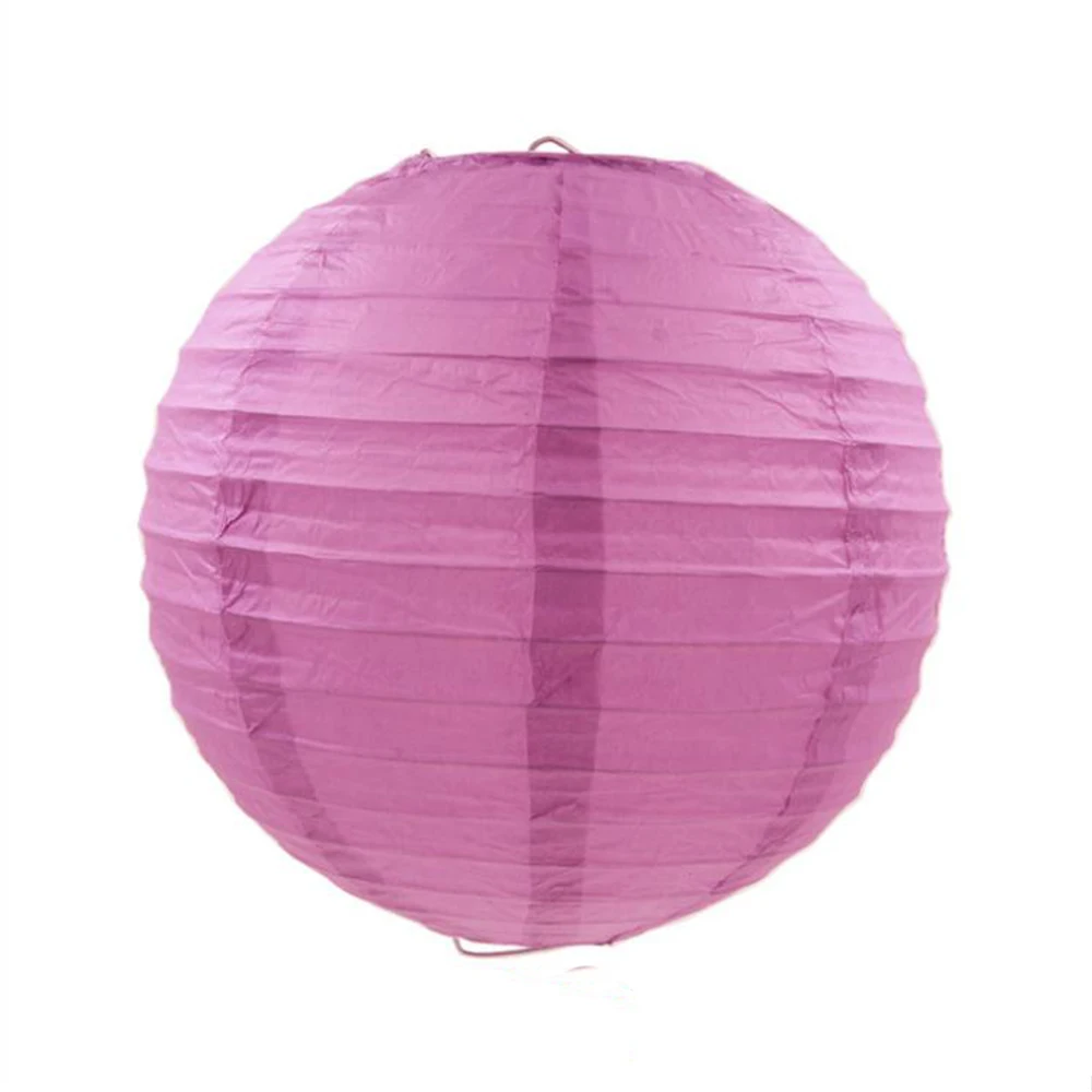 Purple 4/6/8/10/12/14/16 дюймовый Круглый Китайский Бумага фонари украшения для свадьбы и дня рождения, подарок, ремесло, сделай сам, светильник, подвешенная шаровая вечерние поставки - Цвет: Purple
