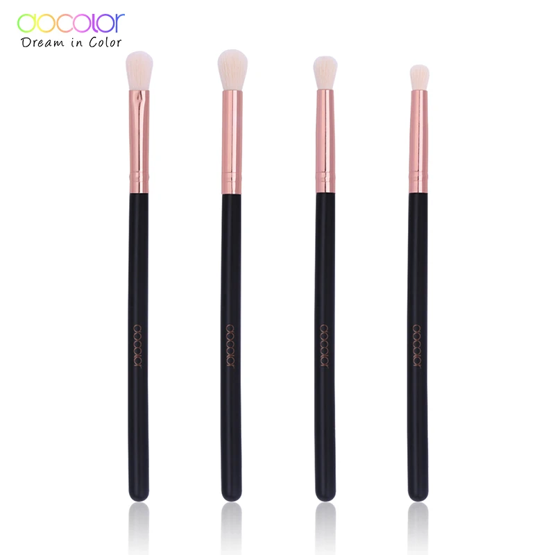 Docolor 10 шт. набор кистей для макияжа для бровей Eyeline Eyeshadow кисть для смешивания для губ большие тени для век Make Up Кисти Косметический комплект - Handle Color: 4PCS