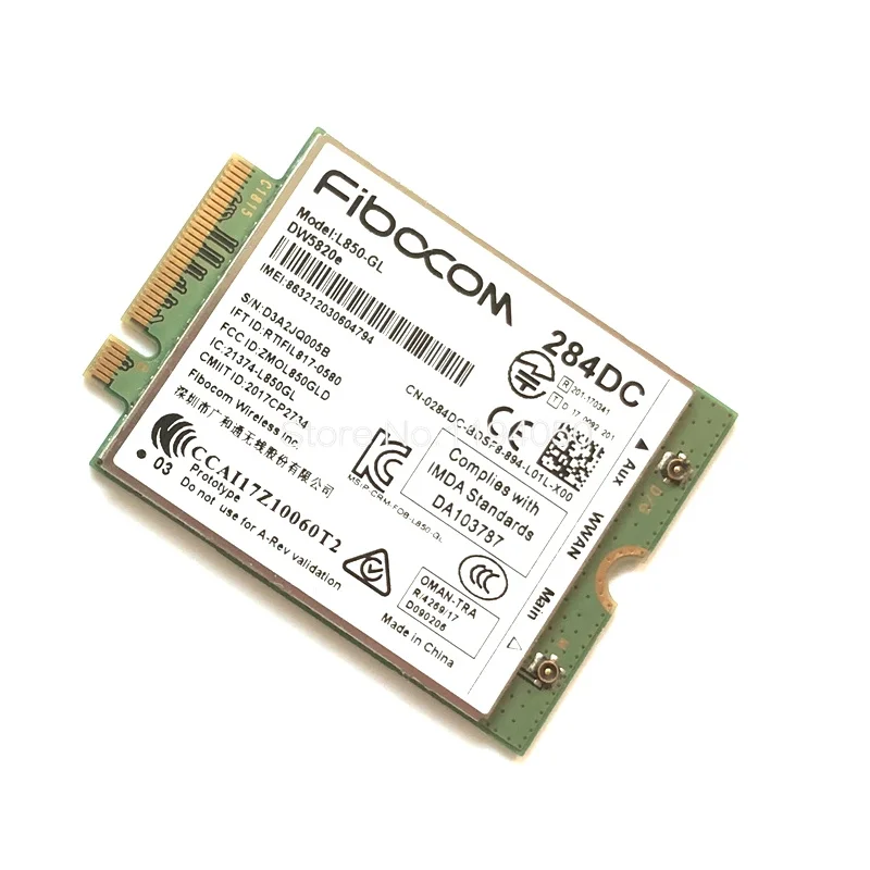 Módulo de Cartão para Dell Dw5820e Fibocom Wcdma 4g Wwan 0284dc 284dc L850-gl Lte - - Imagem 2