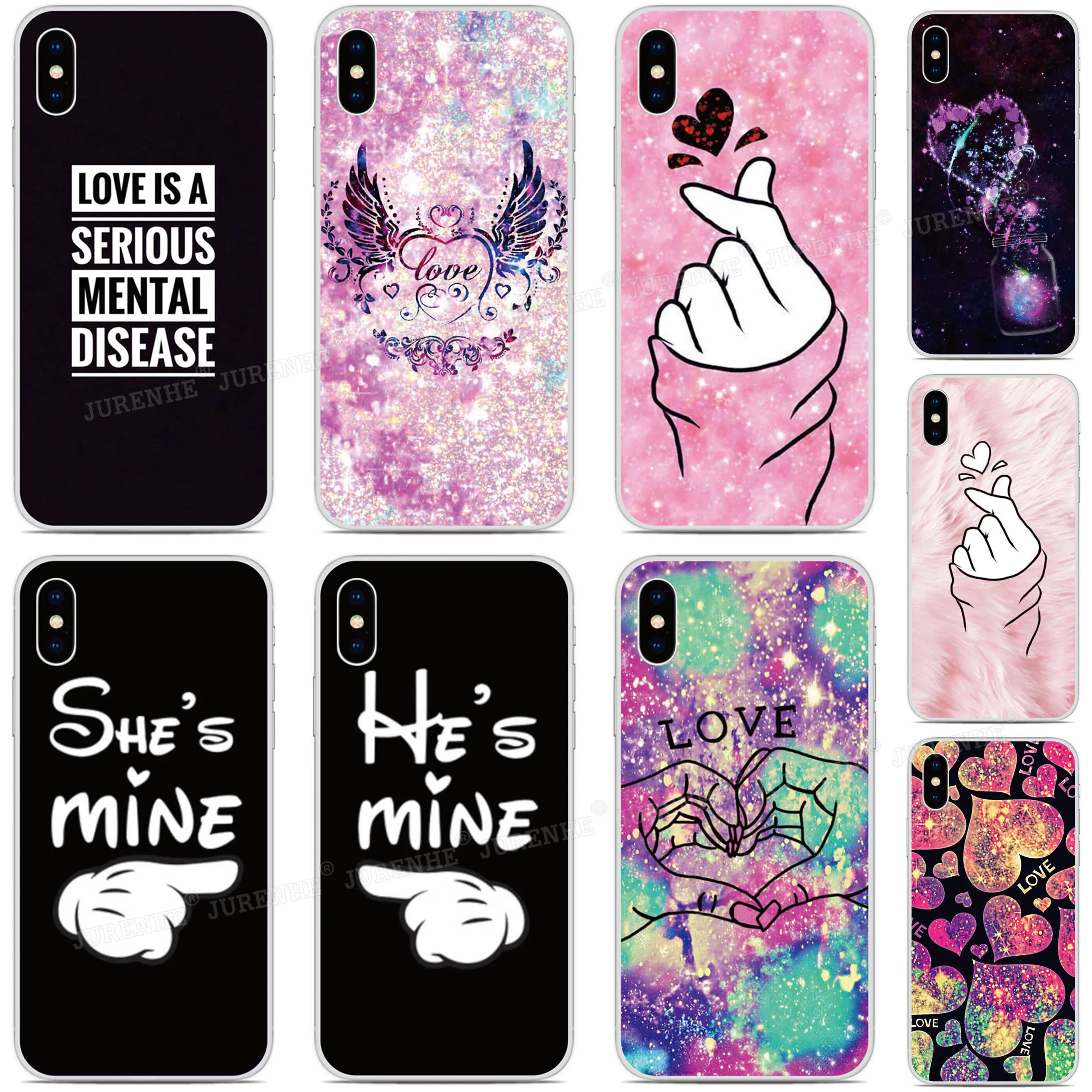 Print Love Heart Soft TPU Phone Case For Wiko Y81 Y61 Y80 Y70 Y60 Y50 Sunny 5 View Plus 4 3 Pro Wim Lite U Feel Prime Cover | Мобильные