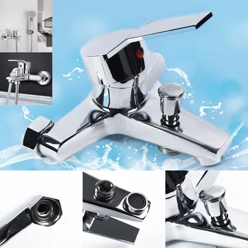 

Bathroom Tub Shower Faucet Wall Mount Bath Faucet Alloy Mixer Tap Kitchen Part