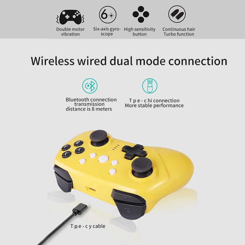 Игровой контроллер Bluetooth 4,0 Беспроводной соединение пульт дистанционного управления геймпад встроенный двойной двигатель 6 оси гироскопа