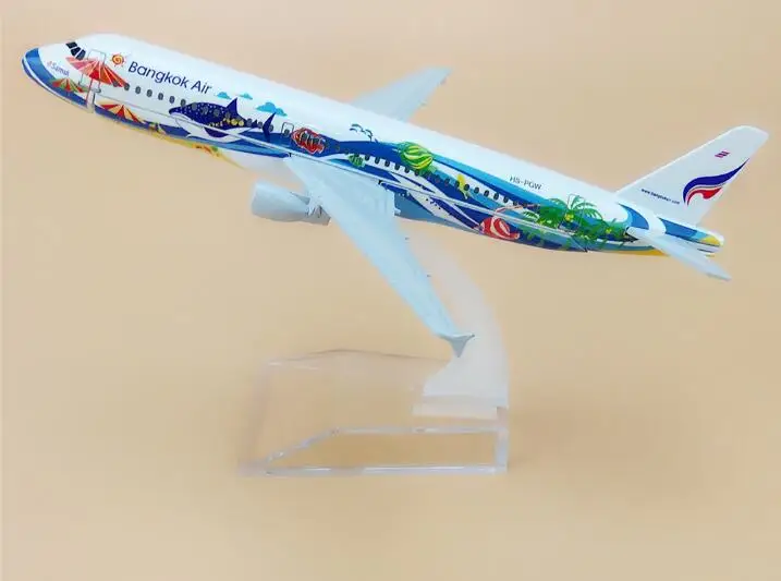 

Самолет из металлического сплава, 16 см, Тайланд, Бангкок, авиакомпании, аэробус 320 A320, модель самолета, модель самолета с подставкой