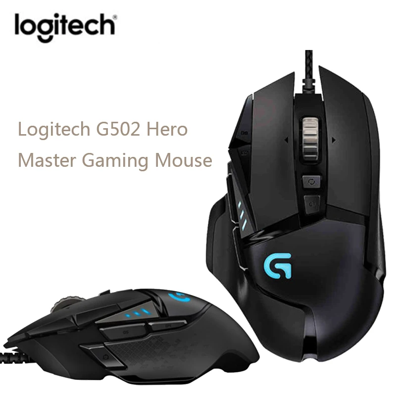 US $46.44 Logitech G502 HERO for Mouse Gamer Engine with 16000 DPI High Performance Gaming Mouse HERO Programmable Tunable LIGHTSYNC RGB