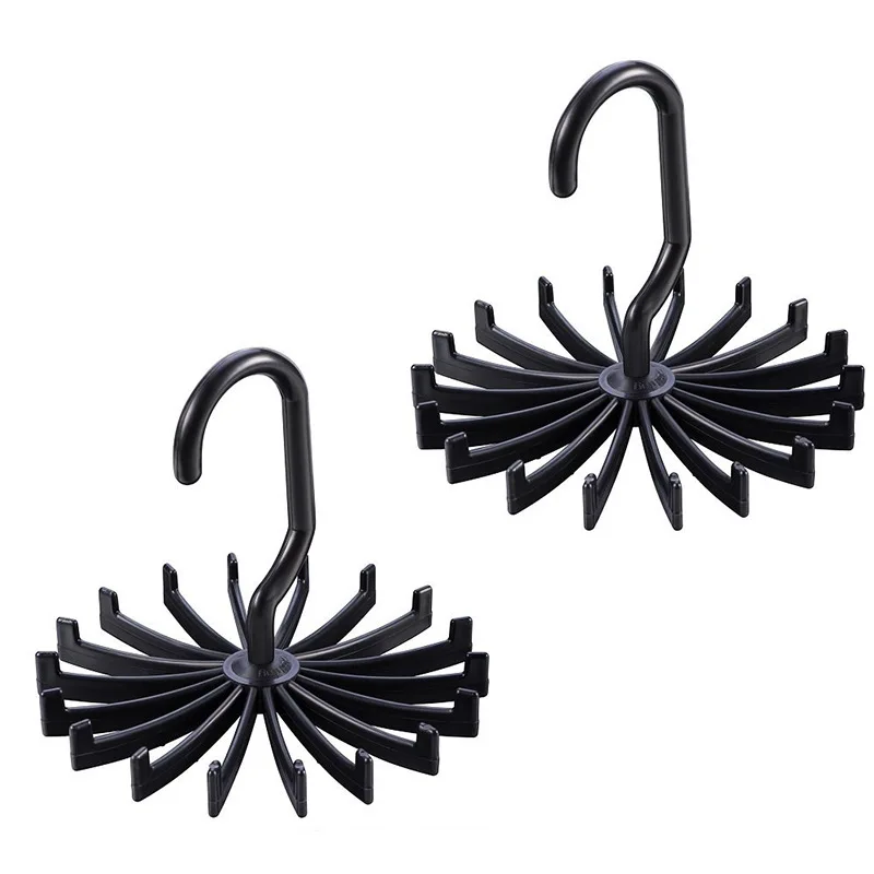 Cross Border Creative Multi-functional 20 Claw Tie Rack 360-Degree Rotatable Plastic Tie Rack Silk Scarves Storage Rack