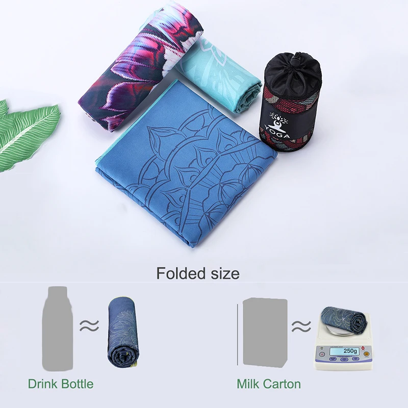 Anti-slip Yoga Mat Blankets 63*185cm Towel Gym Fitness Pilates Workout Sport Travel Solid Color Home Yoga Mat Cover Quick-drying 6