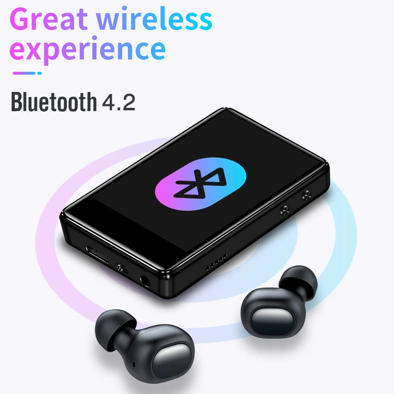 REDANT MP3 плеер Bluetooth 2 4 дюймов полный сенсорный экран со встроенным динамиком FM