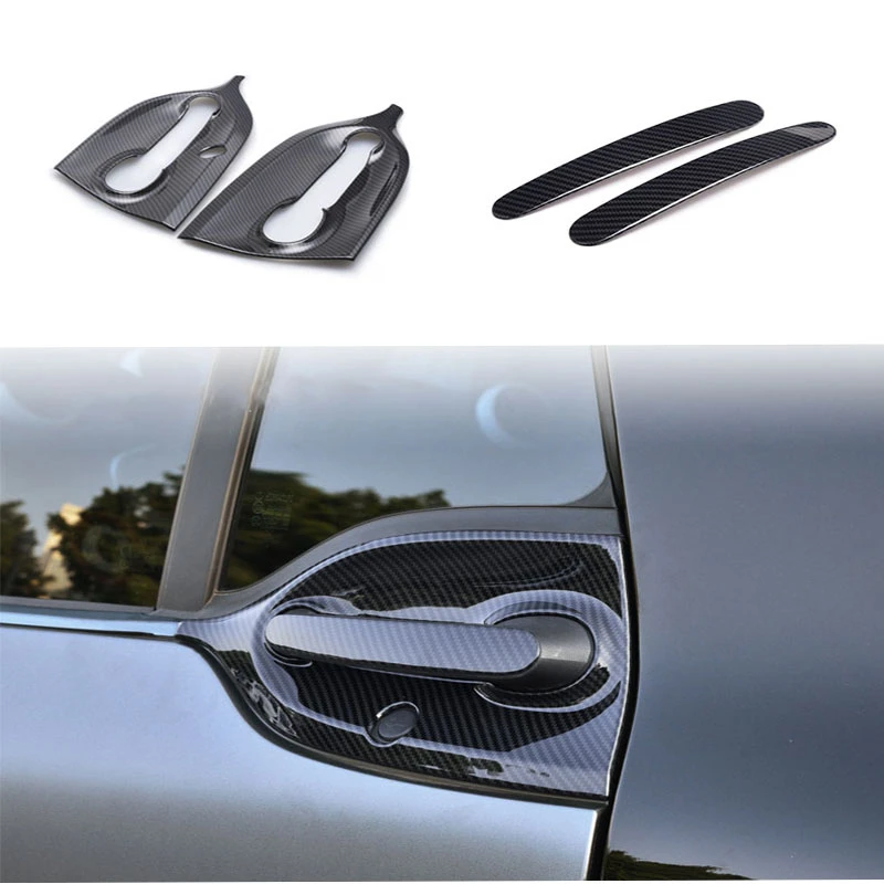 4pcs Car Outer Door Bowl Sticker Handle Decorative Frame For New