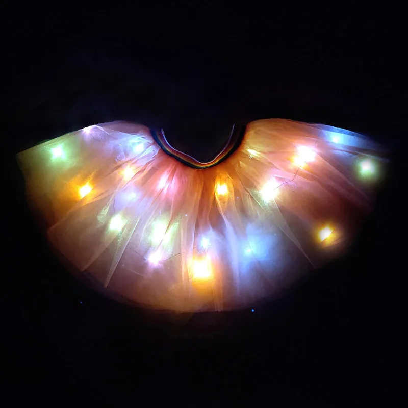 Светодиодный светильник Лебединое озеро Noctilucan светильник Светодиодная балетная юбка для взрослых детей пушистая флуоресцентная одежда для выступлений танцевальный костюм