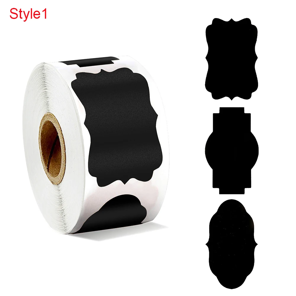 300pcs roll -1 120 шт/рулон водонепроницаемый меловая доска кухня специи этикетки наклейки дома jam Jar ярлыки на бутылки этикетки для досок Наклейки маркер - Цвет: 300pcs roll -1