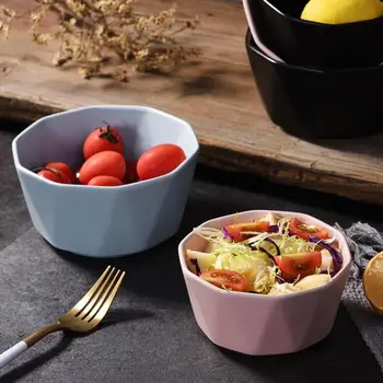 

Bowl Household Meal Bowl Cute Rice Bowl Japanese Style Rice Bowl Drink Porridge Salad Bowl Ceramic Color Glaze Candy Bowl Platos