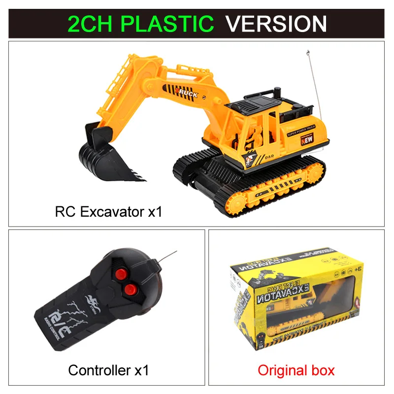 2.4Ghz 1:24 RC Excavator Toy 6 Channel RC Engineering Car Alloy And Plastic Excavator 6CH And 5CH RTR For Kids Christmas Gift 8