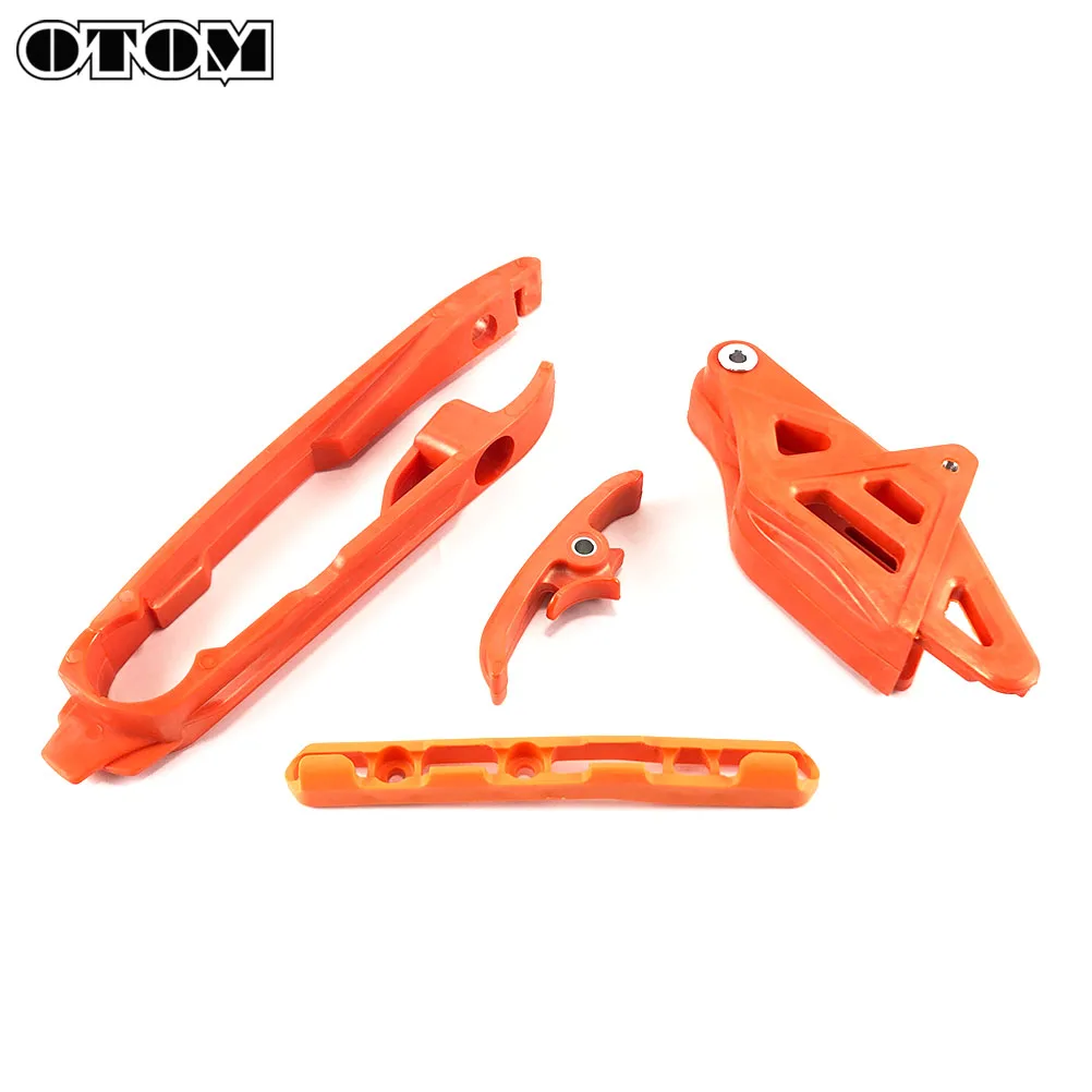 OTOM Motorcycle Swingarm Chain Slider Kit+Chain Guard Guide + Brake Hose Clamp For KTM SXF EXC TC FX 125 150 200 250 450 530 690