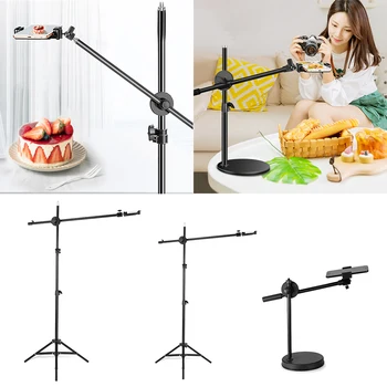 

Multifunction Live Broadcast Mobile Phone Holder Tripod Phone Stand Mount Top view of Phones Holder for Vlog Live Broadcast
