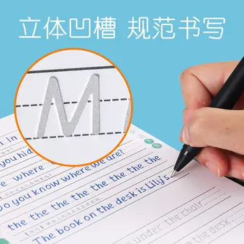 

New Synchronized English For Students In Grades 1-3 3D Groove Resuable Writebook Handwrite Practise For Kid Calligraphy Copybook