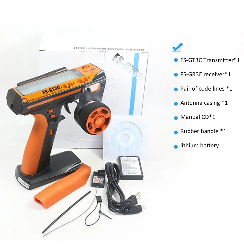 ONLENY GT3C FS-GT3C 2,4 GHz 3-канальный блок питания с передатчиком с GR3E приемник для RC автомобилей Лодка