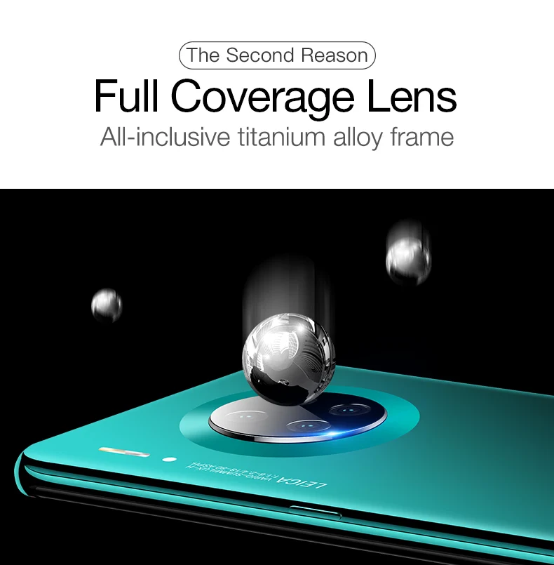 Металлическое закаленное стекло для защиты объектива задней камеры Huawei Mate 30 Pro