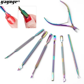 

YAYOGE Nail Cuticle Pusher Clipper Scissor Nipper Tweezer Dead Skin Remover Picker Stainless Steel Nail Art Plier Pusher Tool