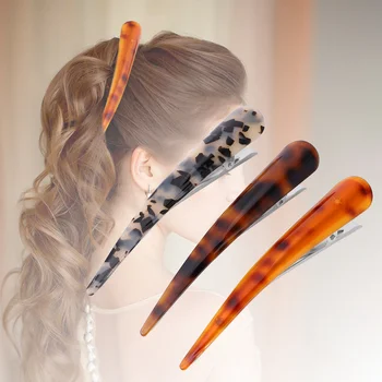 

3pcs Acrylic Duckbill Clip Hairdressing Clips Hair Styling Clips Partition Clamp for Women Girls