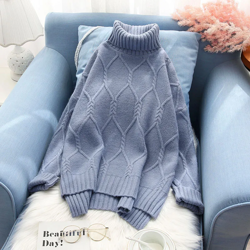Осень зима вязаный женский свитер и пуловеры водолазка однотонное Сверкающее с рукавами утепленная теплая верхняя одежда топы