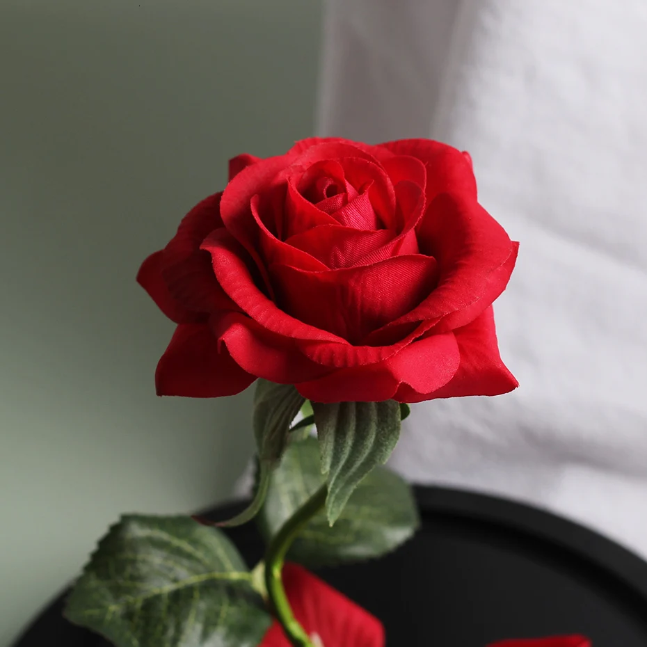 День Святого Валентина Красивая Роза и зверь красный цветок Романтический День Святого Валентина подарок на день рождения украшение искусственные цветы