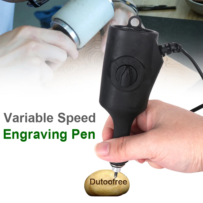 Dutoofree Variable Speed Electric Engraver Engraving Carving Pen Plotter Machine Chisel Tips On Metal Wood Plastic Ceramics electric engraver engraving carving pen plotter machine chisel tips on metal wood glass plastic ceramics stone surface