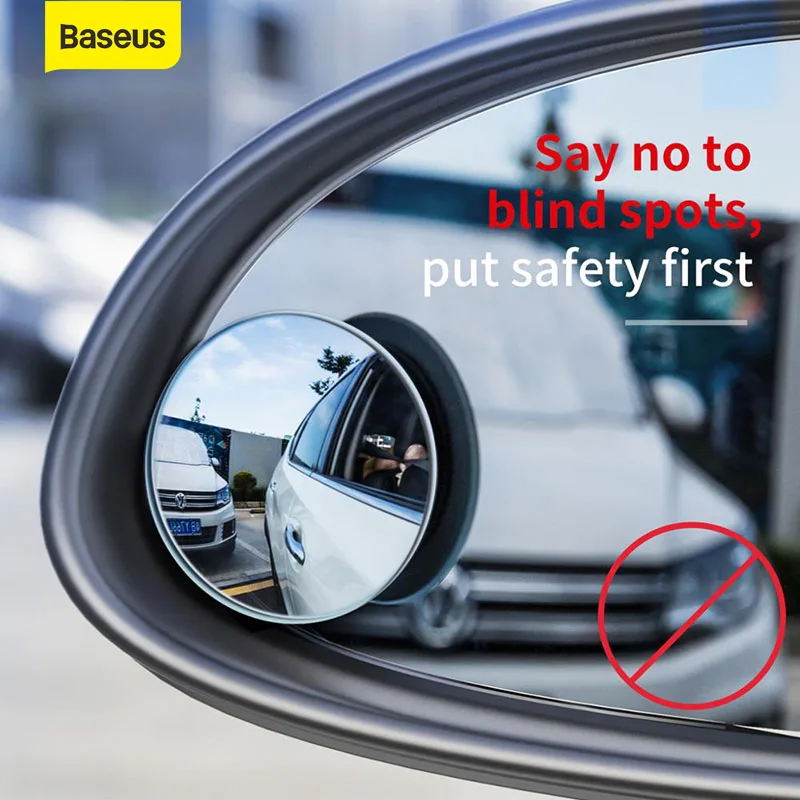 Baseus 2 pcs Full View HD Car Rearview Mirror for Car Automobile Rearview Mirror Anti Blind Parking Rimless Mirrors rearview mirror protector,auto mirror accessories