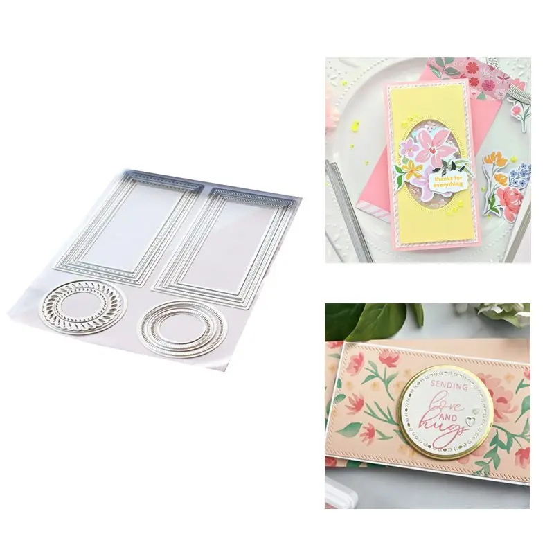 2021 New Circlet Square Die Cuts Metal Cutting Dies and Scrapbooking For Paper Making Background Embossing Card Frame Craft | Дом и сад