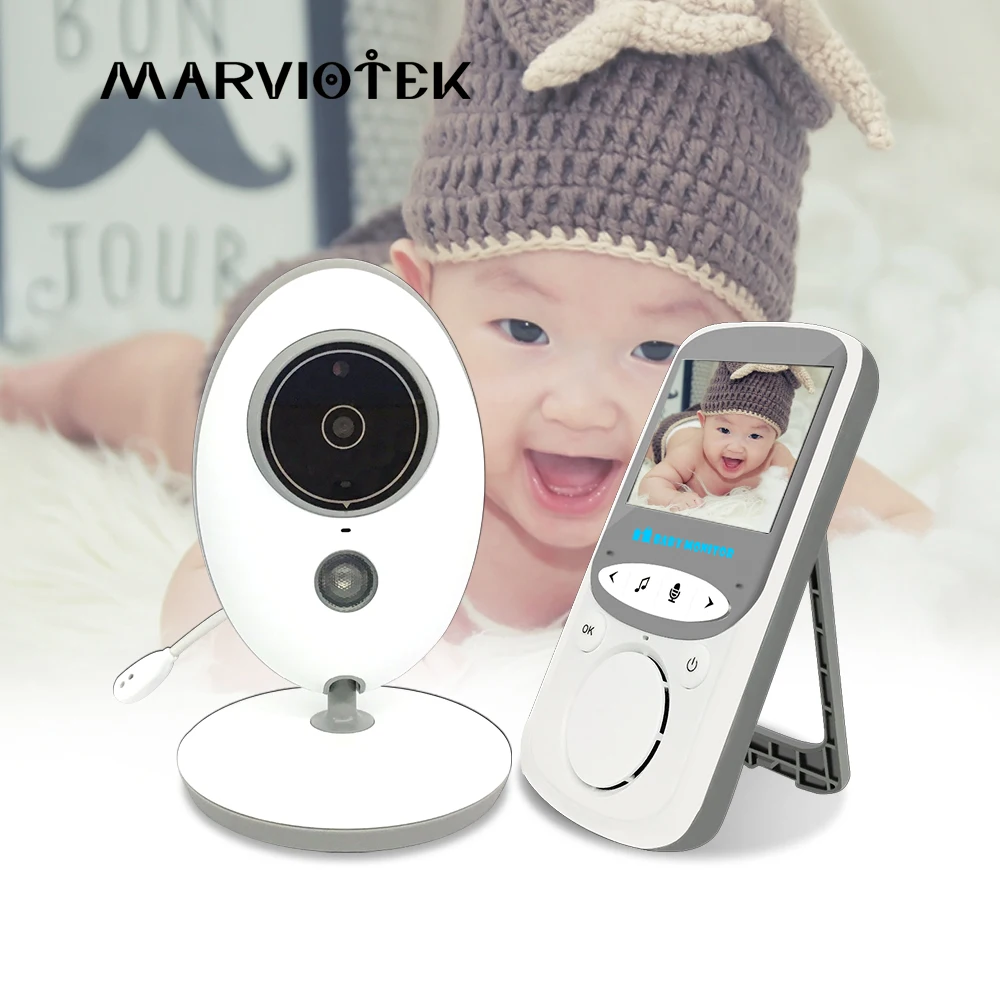 Koop Draadloze Video Nanny Cam Babyfoon Baby Camera intercom Nachtzicht Temperatuur Monitoring babysitter nanny baby telefoon vb605