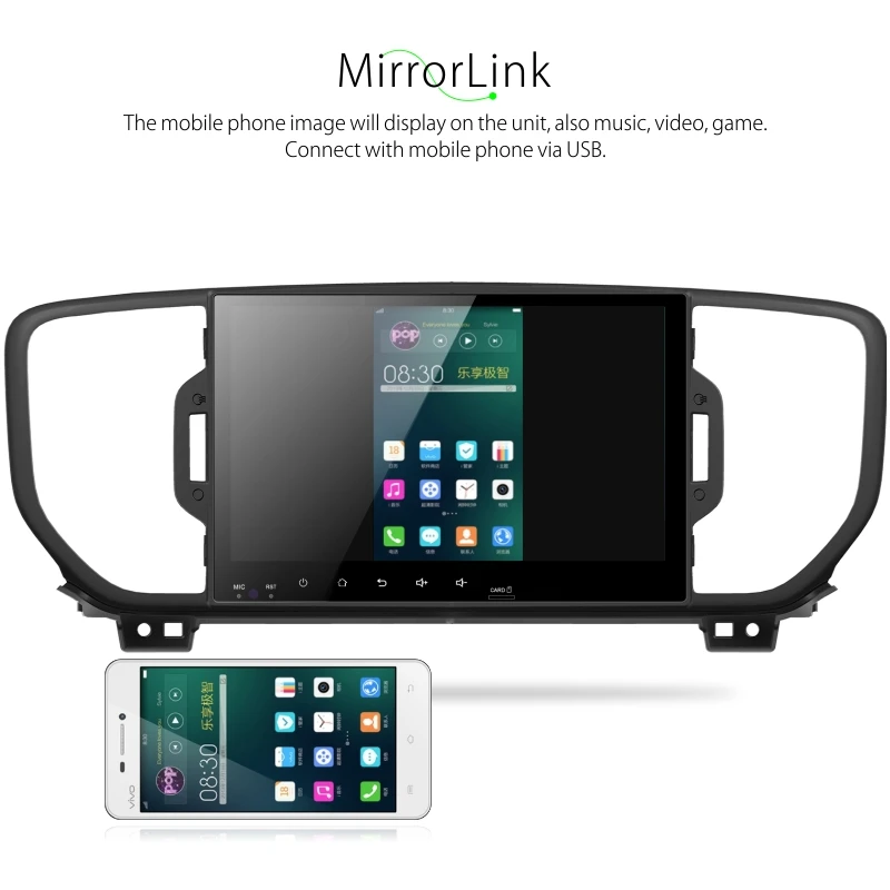 Excellent Dinpei 9" Android 9.0 Car Radio Multimedia Player for KIA sportage 2016 2017 KX5 car Radio GPS Navigation Stereo Video Mp5 Wifi 1