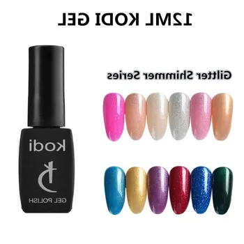 

kodi 12ml Giltter Platinum UV Gel Nail Polish Hybrid Gellak Semi Permanent Need Base Top Coat Shimmer nail Gel Varnish Lacquer