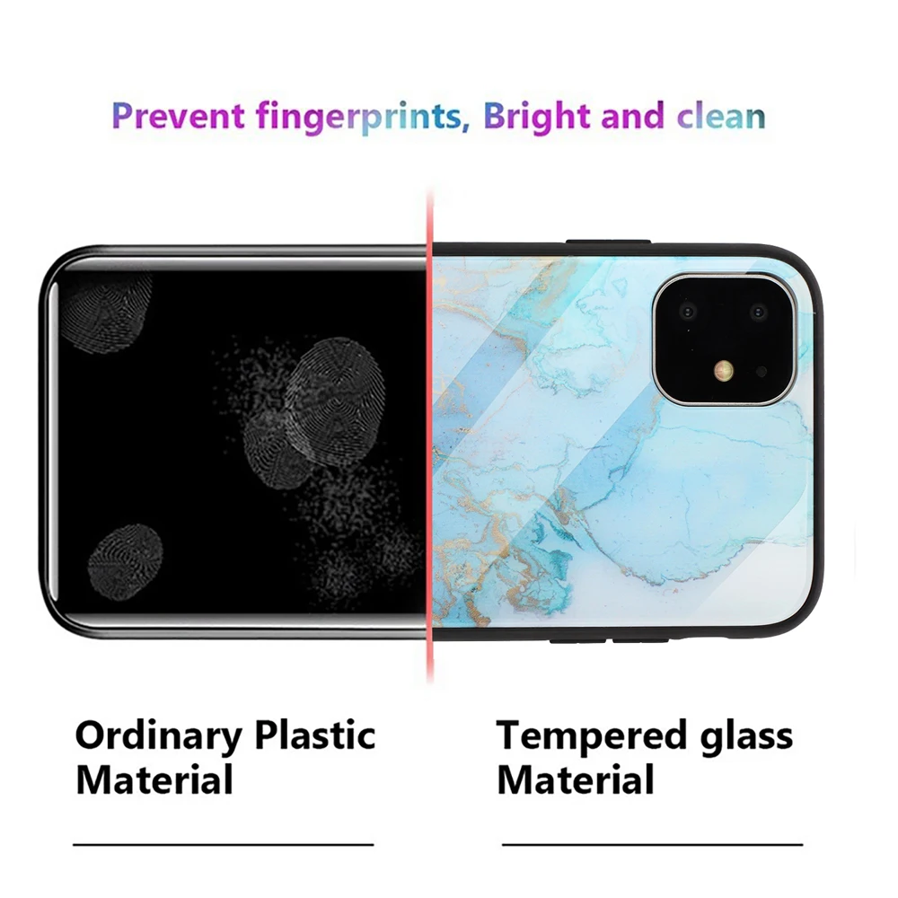 Роскошный чехол из закаленного стекла для телефона iPhone 11 Pro Max X XR XS 7 8 Plus 6 6S