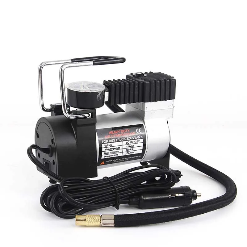 

12V Portable Car Electric Inflator Pump Air Compressor 100PSI Electric Tire Tyre Inflator Pump for for Auto Bicycles Motorcycl