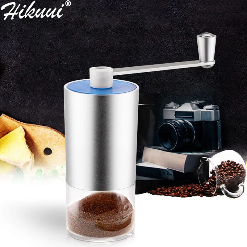 

Portable Travel Coffee Grinder Aluminum Alloy Bottle Ceramic Coffe Beans Mill Hand Spice Coffee Grinder Tools